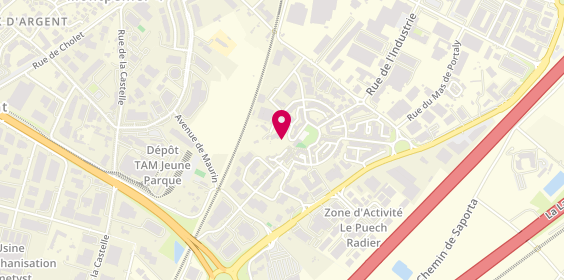 Plan de Mtp Facade, 216 Rue Maurice le Boucher Zone Aménagement de Tournezy, 34070 Montpellier