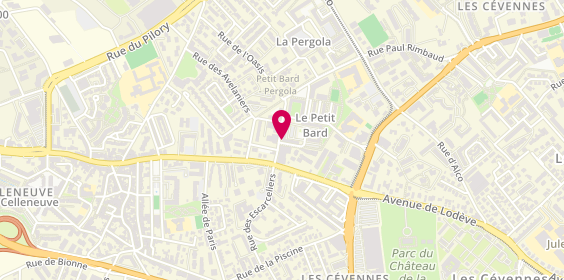Plan de B F Decor, 4 avenue du Petit Bard, 34080 Montpellier