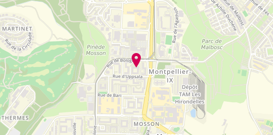Plan de M N H, 25 Square Neptune
96 Rue d'Uppsala, 34080 Montpellier