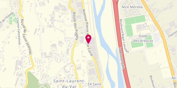 Plan de Baie d'Azur Menuiserie, Zone Industrielle Secteur B5 584 Avenue Pierre et Marie Curie, 06700 Saint-Laurent-du-Var