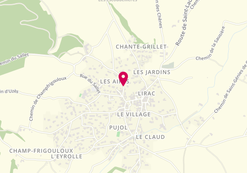 Plan de DUFFOUR Claude, 54 Chemin Grange, 30126 Lirac
