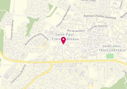 Plan de YAHIAOUI Ali, Avenue Henri Becquerel, 26130 Saint-Paul-Trois-Châteaux