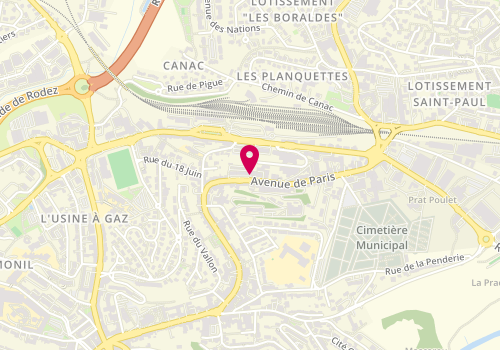 Plan de Orfila Delmotte, 29 avenue de Paris, 12000 Rodez
