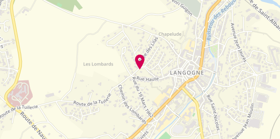 Plan de Boyer Odoul, Résidence Hlm la Tuilerie - 18 Allée Lilas 2 Rue Beauregard, 48300 Langogne