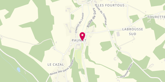 Plan de Isabelle Caudron Peinture et Conseils, Lieu-Dit le Bourg Bas Paunat, 24510 Paunat