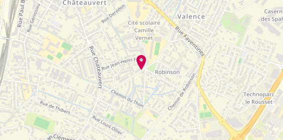 Plan de BOURDON Elisabeth, le Montgolfier
7 Rue Daniel Defoe, 26000 Valence