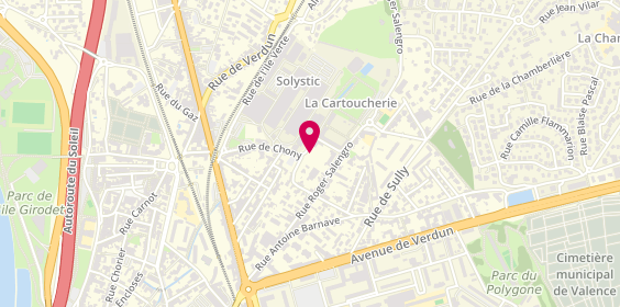 Plan de Ets Fernand Combier, 28 Rue de Chony, 26500 Bourg-lès-Valence