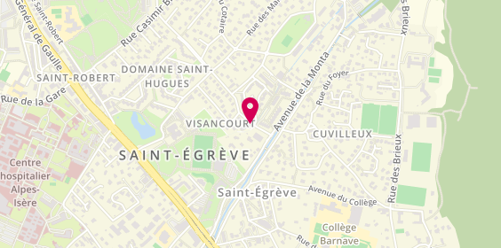 Plan de Pesenti Peinture, 1 Rue de Visancourt, 38120 Saint-Égrève