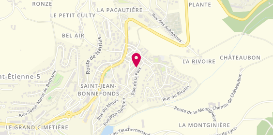 Plan de COGNET Florent Carrelage, 10 Rue de la Paix, 42650 Saint-Jean-Bonnefonds