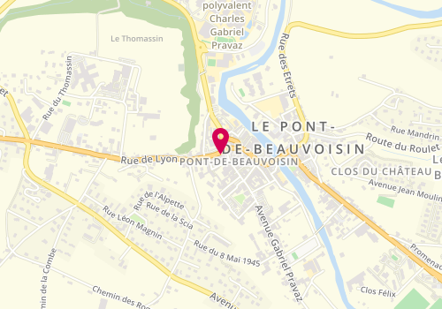 Plan de Unipro, 4 Rue de Lyon, 38480 Le Pont-de-Beauvoisin