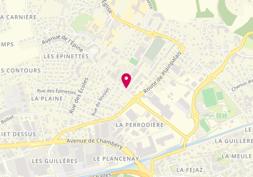Plan de Chanel SAVOIE, 142 Rue de la Perrodière, 73230 Saint-Alban-Leysse