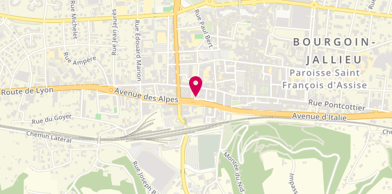 Plan de Les Artisans de la rénovation Bourgoin-Jallieu, 20 avenue des Alpes, 38300 Bourgoin-Jallieu