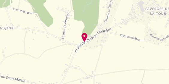 Plan de Garry Carrelage, 925 Route de Closel et Claritière, 38110 Faverges-de-la-Tour