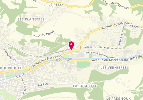 Plan de Moulin et Fils, 119 avenue Maréchal Leclerc, 63150 La Bourboule