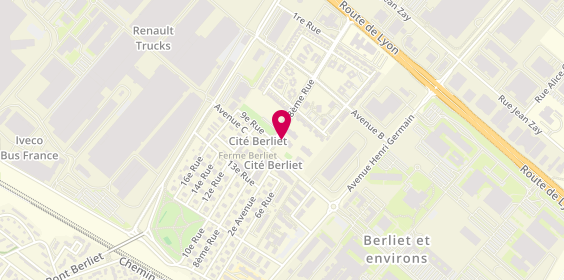Plan de Bellacasa Zhm, 14 Cité Berliet
2ème Avenue, 69800 Saint-Priest