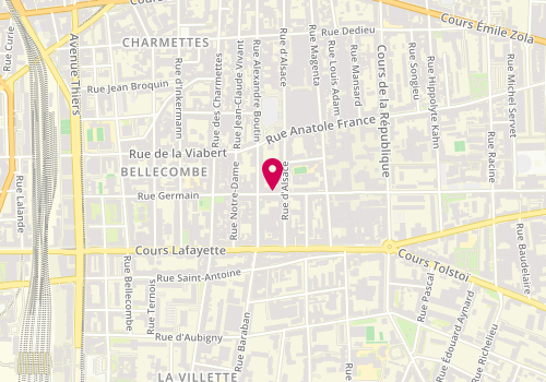 Plan de BOUROUBA Fathi, 57 Rue Louis Becker, 69100 Villeurbanne