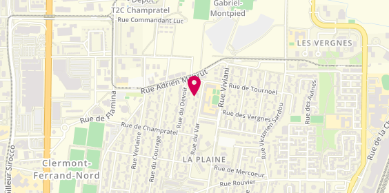 Plan de GOURDY Mathieu, 129 Rue du Var, 63100 Clermont-Ferrand