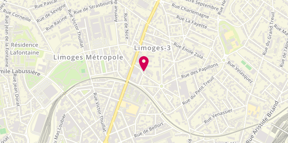 Plan de L. J. L, 46 Rue Frédéric Mistral, 87100 Limoges