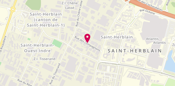 Plan de Ragueneau, 6 Rue Compagnons, 44800 Saint-Herblain