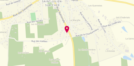 Plan de Pascal Tourlet, 4 Rue des Vallées, 41320 Saint-Julien-sur-Cher