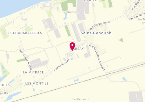 Plan de LG Peinture, 8 Rue Marsay, 37510 Saint-Genouph