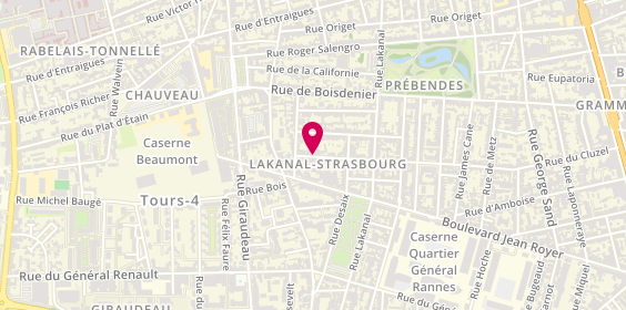Plan de Etablissements Renodon, 217 Rue du Cluzel, 37000 Tours