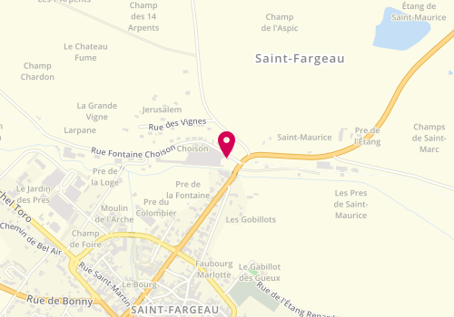 Plan de SAS Bailly Loïc Succ. Trottard J.Y, 3 Rue Font Choison, 89170 Saint-Fargeau