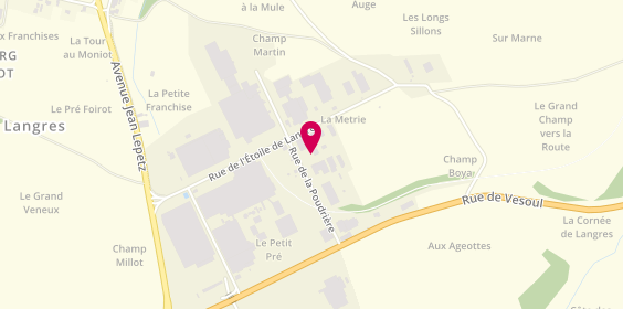 Plan de Oger Décoration, Zone Industrielle Franchises Rue Poudrière, 52200 Langres