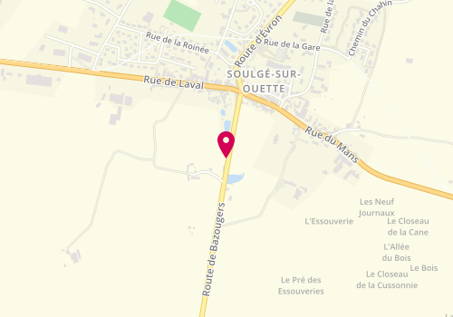 Plan de Loiseau Déco, Route de Bazougers, 53210 Soulgé-sur-Ouette