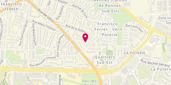 Plan de Cybèle Déco, 14 Rue Louis et René Moine, 35200 Rennes