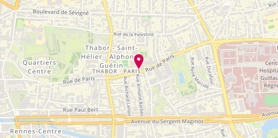 Plan de Peintre à Rennes GUILLOTIN Jean, 71 Rue de Paris, 35000 Rennes