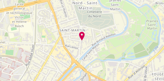 Plan de Cym Miroiterie, 14 Ter avenue Gros Malhon, 35000 Rennes