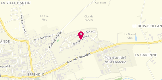 Plan de Besnier Carrelage, Rue du Colysee 25 Corderie, 35750 Iffendic