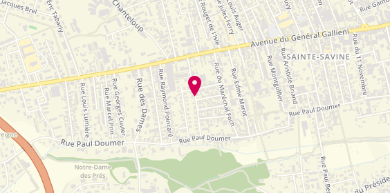 Plan de HENKY Olivier, 16 Rue Chapeau Rouge, 10300 Sainte-Savine