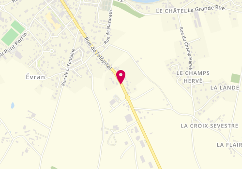 Plan de SARL Tout en Couleurs, Zone Artisanale Route de Rennes, 22630 Évran