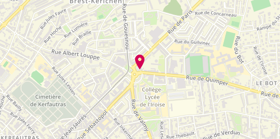 Plan de GOMES Mathieu, 6 Place de Strasbourg, 29200 Brest