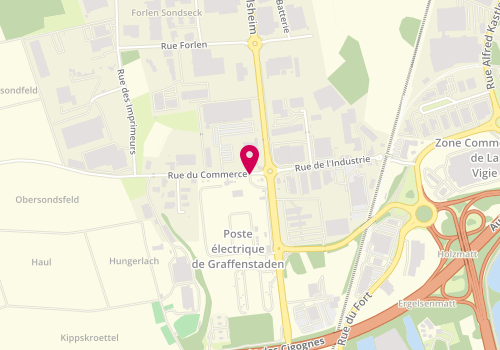 Plan de PTH Alsace, 3 Rue du Commerce, 67118 Geispolsheim