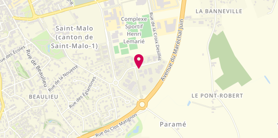 Plan de Monsifrot Grueau, 18 Rue de la Croix Désilles, 35400 Saint-Malo