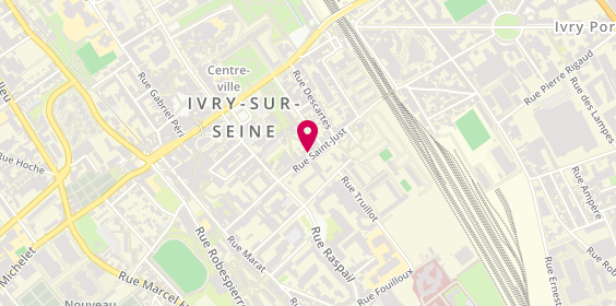 Plan de P M S, 24 Rue Saint Just, 94200 Ivry-sur-Seine