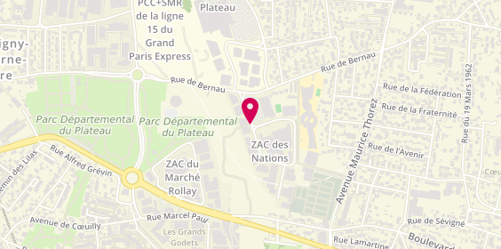 Plan de Montreuilloise de Peinture SOC, Zone Aménagement des Nations 114 Rue Prof Paul Milliez, 94500 Champigny-sur-Marne