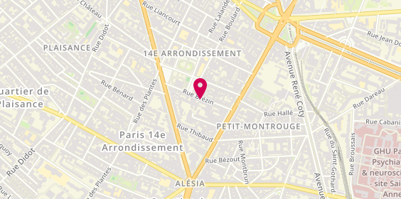 Plan de Libert et Cie, 15 Rue Brézin, 75014 Paris