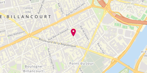 Plan de Allbat, 96 Rue Thiers, 92100 Boulogne-Billancourt
