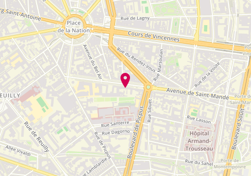 Plan de Les Cordistes Savoyards, 36 avenue de Saint-Mandé, 75012 Paris