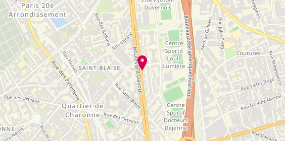 Plan de TB Services, 108 Boulevard Davout, 75020 Paris