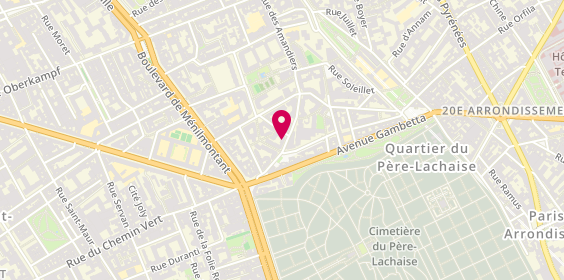 Plan de Id Group Bâtiment, 35 Rue des Amandiers, 75020 Paris