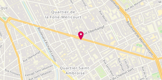 Plan de H & Proximité, 58 Avenue République, 75011 Paris