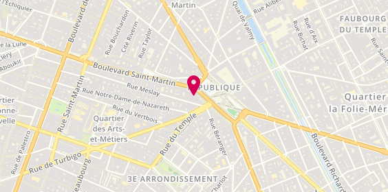 Plan de SH bâtiment Paris, 21 place de la République, 75003 Paris
