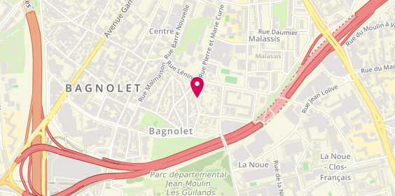 Plan de PNI Peinture Nettoyage Industriel, 19 Rue Fossillons, 93170 Bagnolet