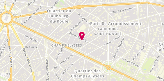 Plan de Franck Services-Sp Batiment-Taxi-Pro-Tp, 49 Ponthieu, 75008 Paris