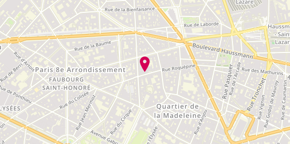 Plan de Entreprise de bâtiment générale New vision, 10 Rue de Penthièvre, 75008 Paris